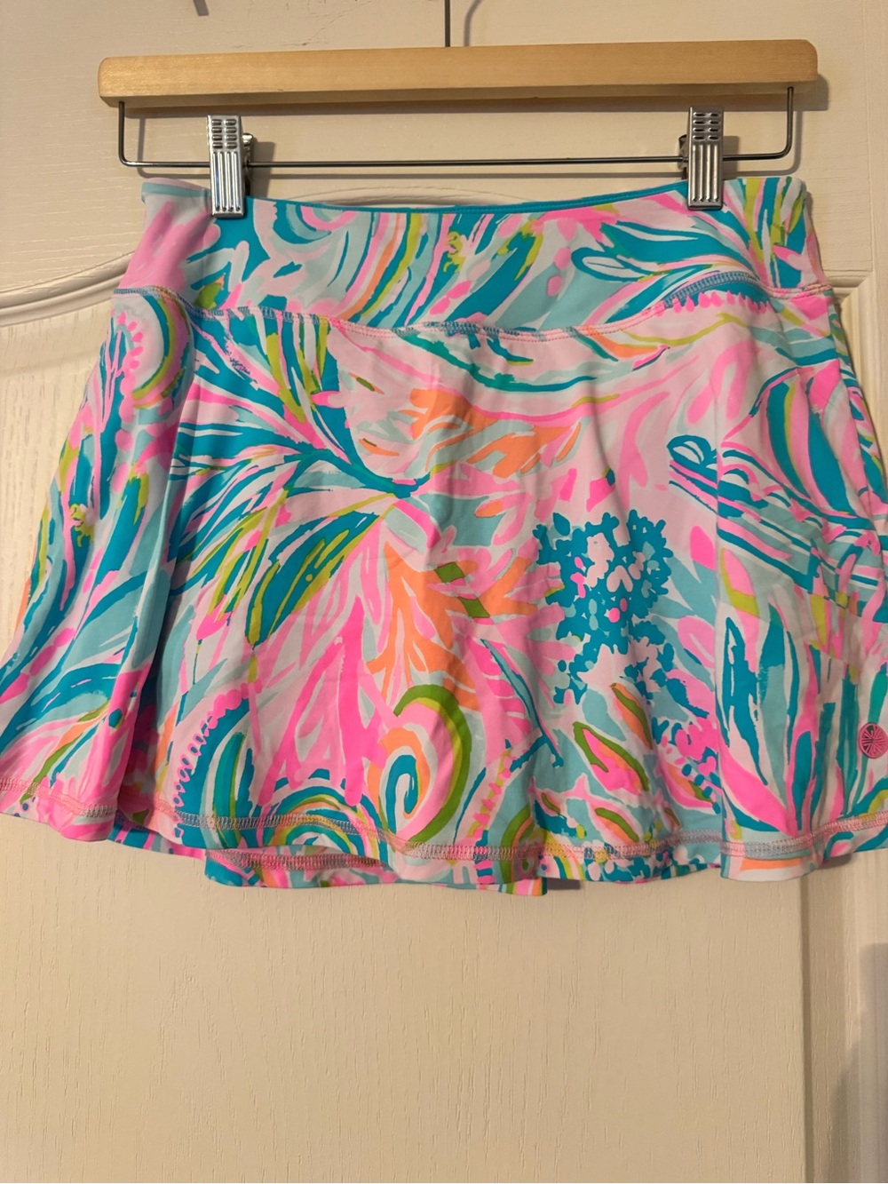 Lilly Pulitzer Multicolor Floral Skater Skort — Pink, Turquoise & Green